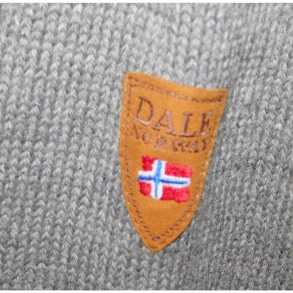 Dale of Norway XXL Gray Wool Fair Isle V neck Ski Sweater 2015 Norwegian Team - Picture 11 of 16